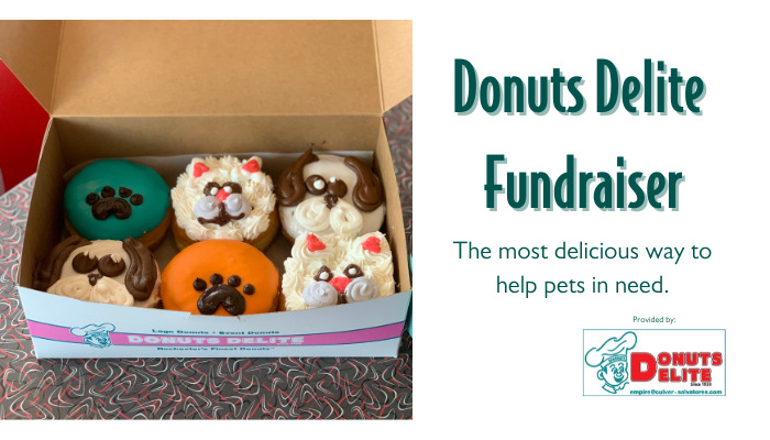 Donuts Delite Fundraiser, the most delicious way to help pets in need. Half a dozen animal themed donuts